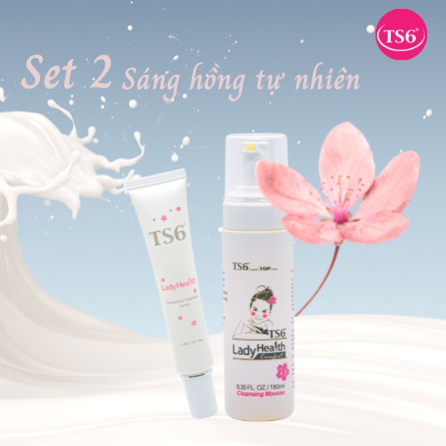 [Set 2 dưỡng hồng đa năng] Dung dịch vệ sinh cao cấp TS6 180ml + Serum dưỡng hồng TS6