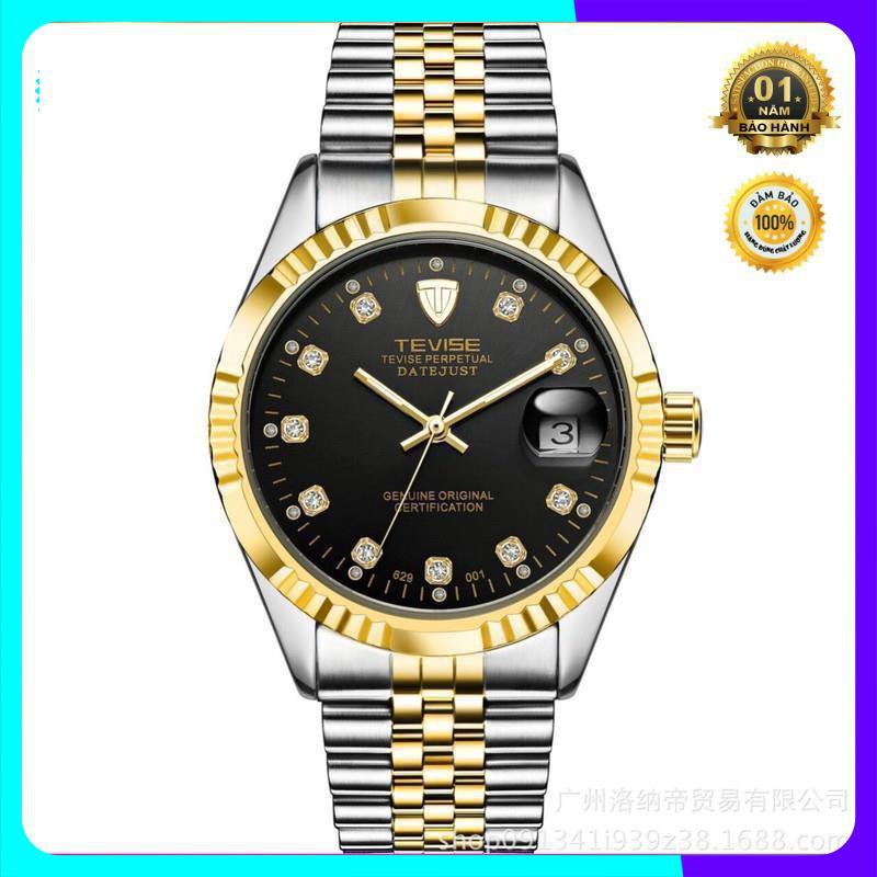 Đồng hồ nam automatic máy tốt hiệu tevise chạy 1 lịch ngày (tặng kèm hộp và phụ kiện thâu dây) | BigBuy360 - bigbuy360.vn