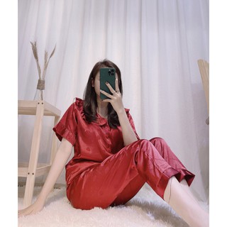 Bộ Đồ Pijama, Bộ Lụa Satin Mặc Nhà Hàng Cao Cấp (Ảnh thật sản phẩm)