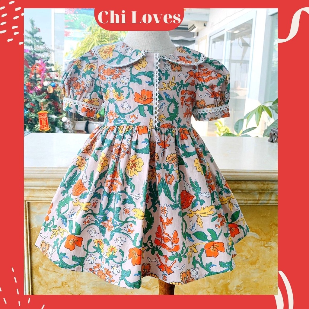Đầm cho bé gái 1.2.3.4.5.6.7.8 tuổi Chi Loves, Váy công chúa bé gái hàng thiết kế cao cấp V8