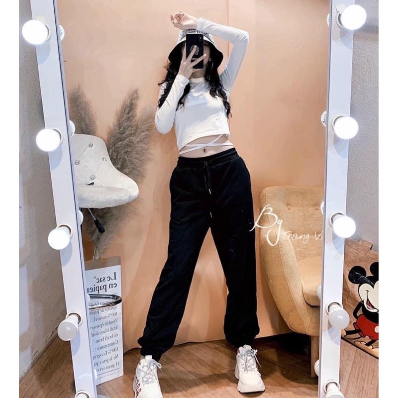 Quần nỉ bom gấu QC siêu dày