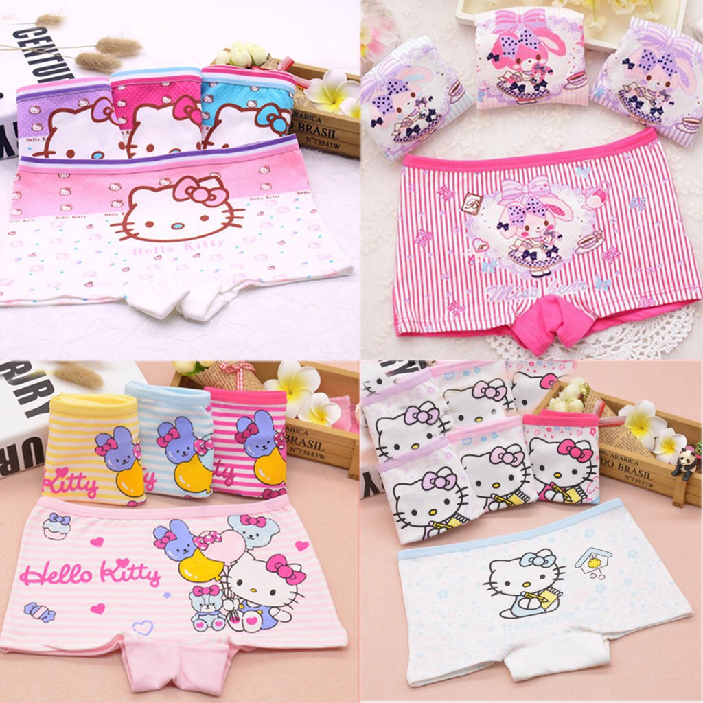 Set 10 quần chip đùi bé gái hoạ tiết hello kitty LD11 đáng yêu