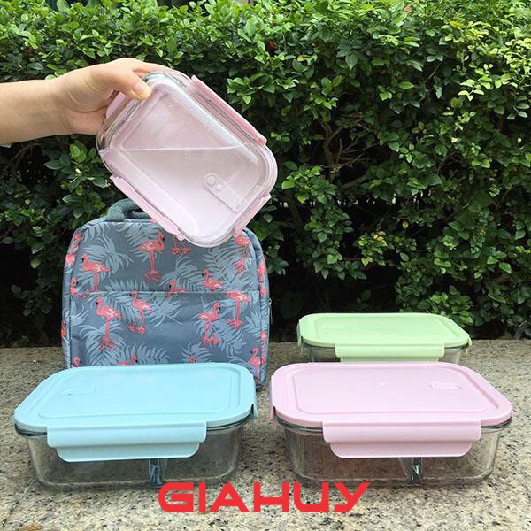 Hộp cơm thủy tinh, Hộp đựng thức ăn, thực phẩm siêu bền - Chia ngăn tự ghép bộ | BigBuy360 - bigbuy360.vn