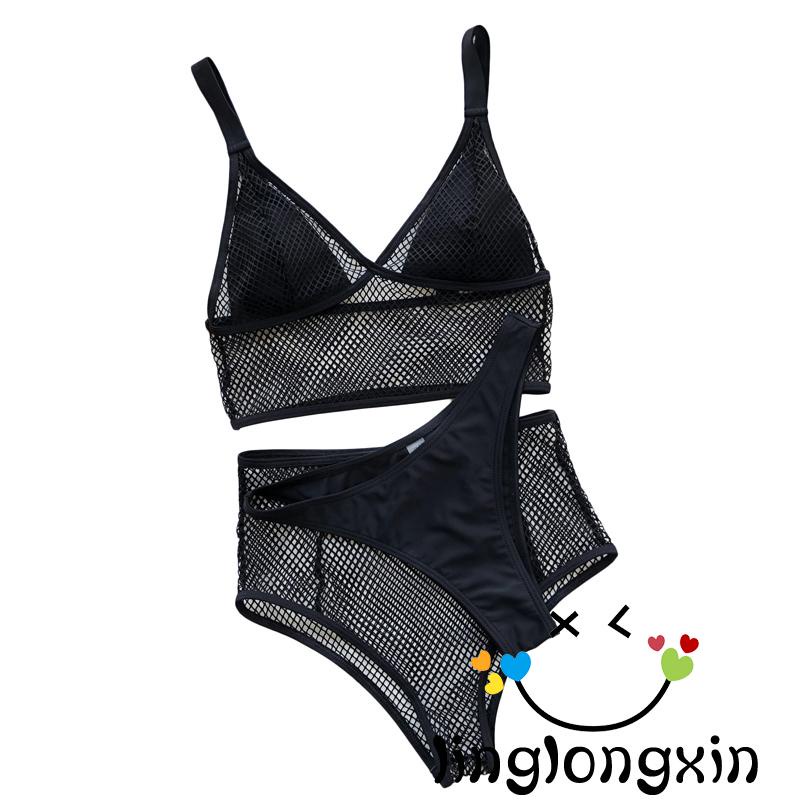 Bộ bikini ba mảnh màu đen lưng thấp quyến rũ cho nữ
 | BigBuy360 - bigbuy360.vn