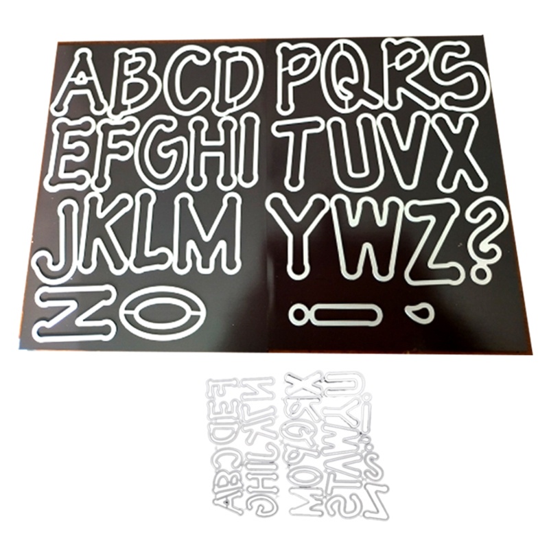 Khuôn Cắt Giấy Kim Loại 26 Chữ Cái Sáng Tạo