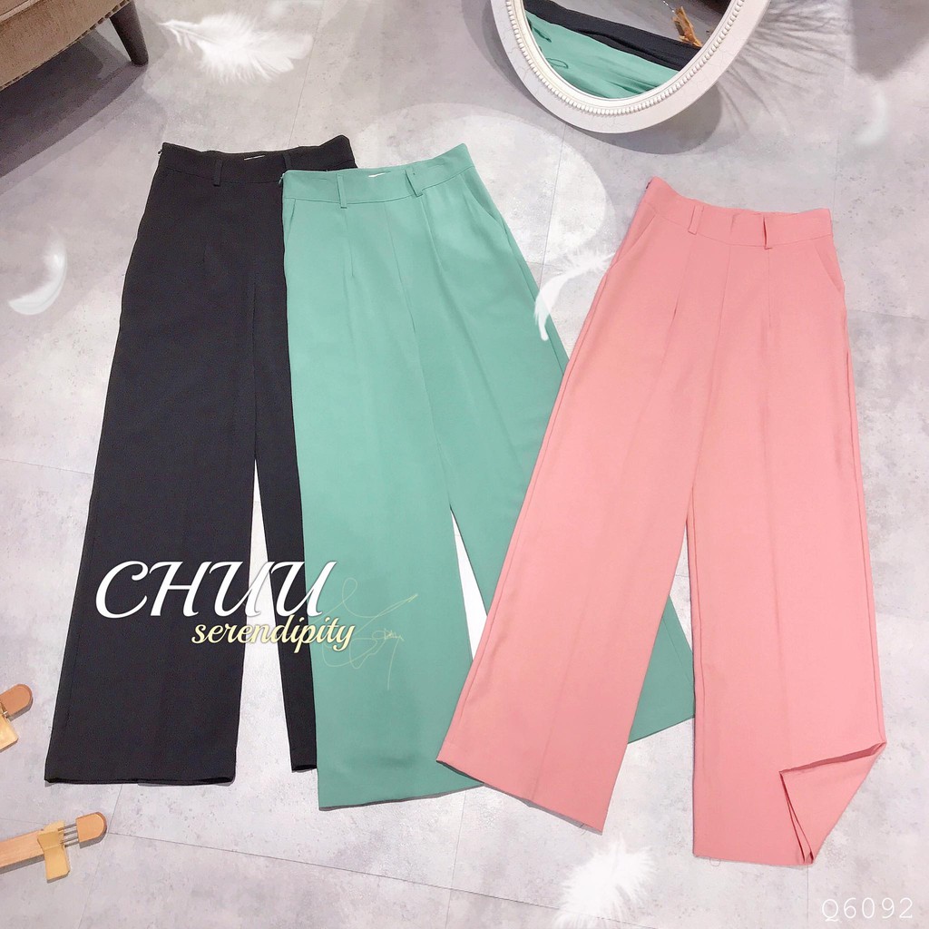 Quần tây ống rộng nữ công sở, quần vải baggy CHUU Q6092 | BigBuy360 - bigbuy360.vn