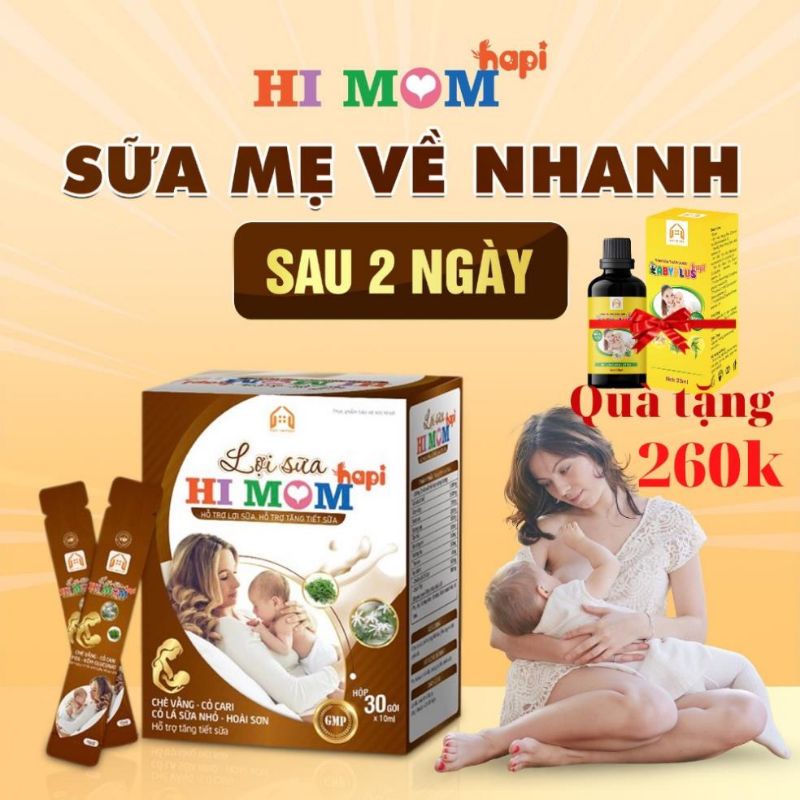 [CHÍNH HÃNG] Lợi Sữa Hi Mom Hapi_ Thông tắc tia sữa, gọi sữa về nhanh