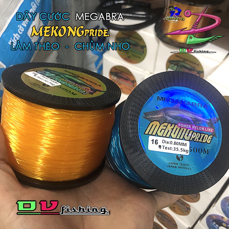 Dây Cước Câu Cá (MEKONG megabarra) 500m Chuyên Săn Hàng, làm thẻo, chùm nho.