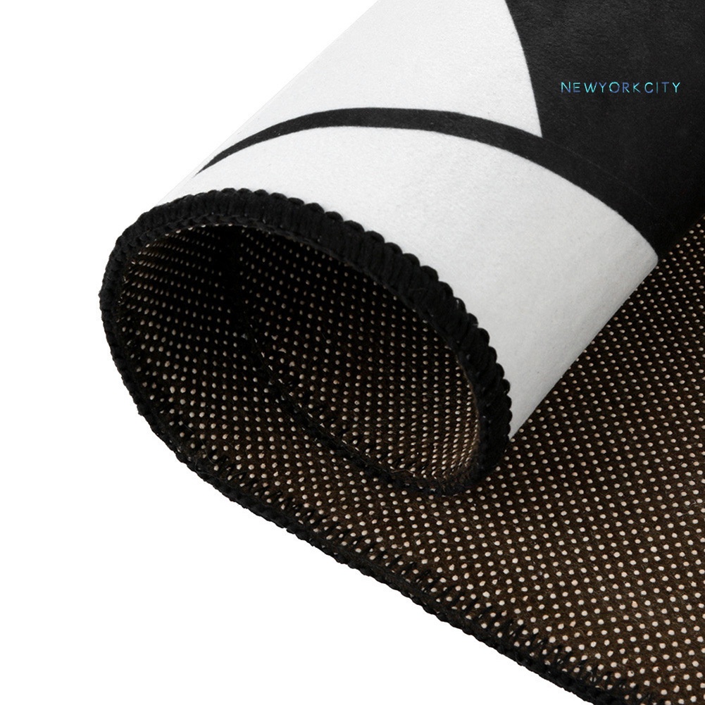 Thảm Lót Sàn Chống Trượt Hình Tròn In Họa Tiết Kẻ Sọc Đơn Giản Trang Trí Nhà Cửa