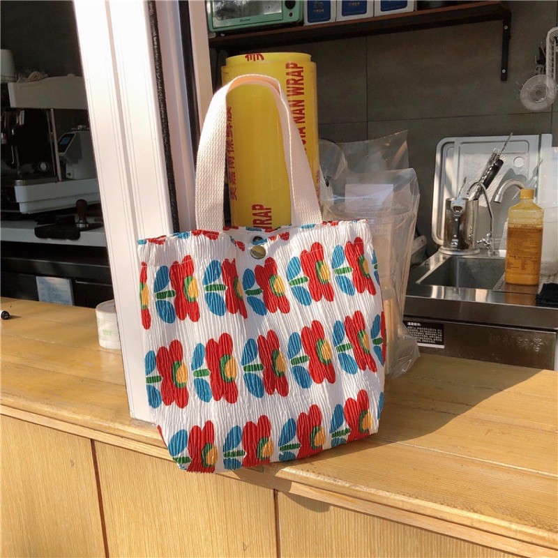 Túi Xách Vải Voan Nhăn Hàn  Quốc Thời Trang Cao Cấp Đáng Yêu - Túi Cầm Tay Tote Canvas Đựng Đồ MÃ 10