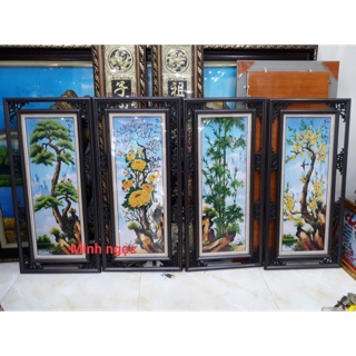 Tranh đính đá tứ quí khổ lớn đẹp 164x1m