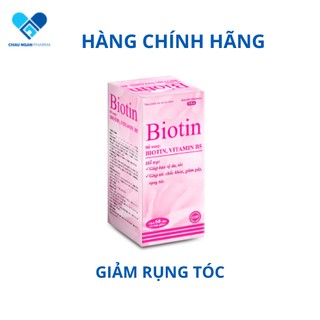 Viên uống bổ sung Biotin Vitamin B5 giúp bảo vệ da chăm sóc tóc Rostex Hộp 60 viên  - Châu Ngân- Rostex