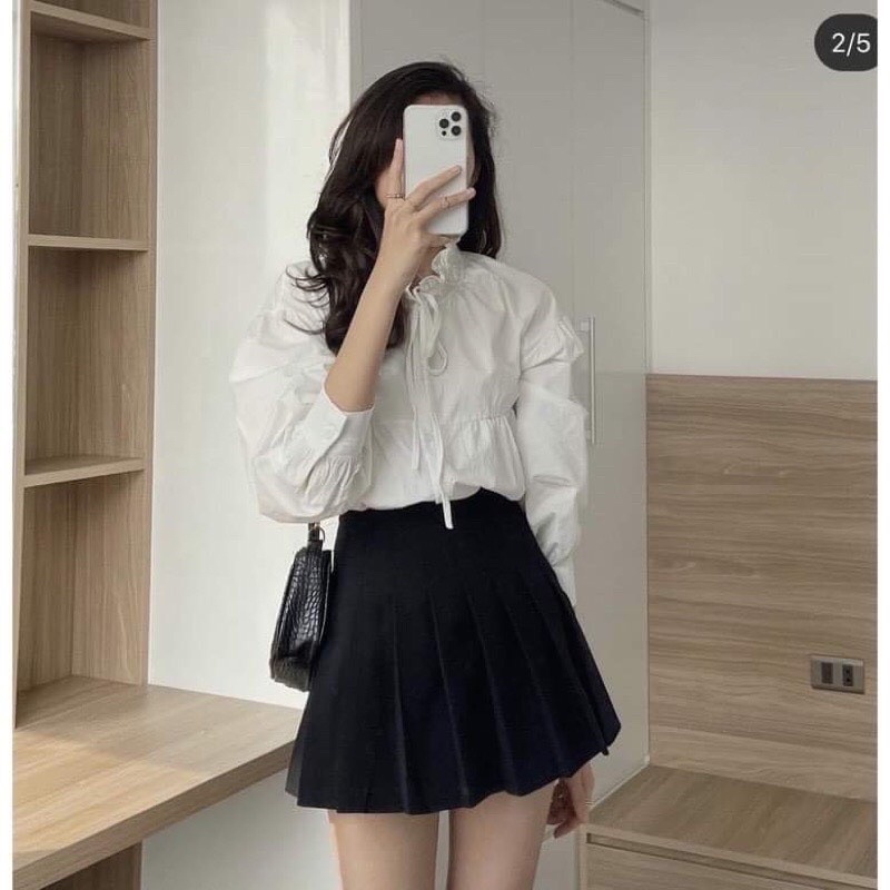 Chân váy tennis xếp ly cạp cao dáng chữ A có 4 màu