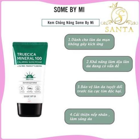 [CHÍNH HÃNG] Kem chống nắng Some By Mi Truecica Mineral 100 Calming Suncream SPF 50+ PA++++