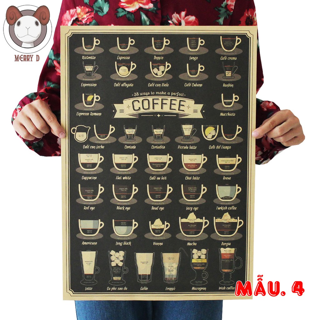 Poster 51x36cm BÁCH KHOA TOÀN THƯ - GUITAR - ĐỒNG HỒ - HỆ MẶT TRỜI - COFFE - RƯỢU Vintage - Poster Trang Trí Vintage