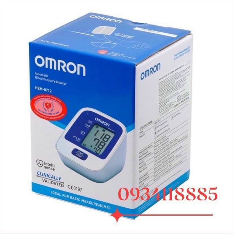 Máy đo huyết áp bắp tay tự động Omron Hem-8712 (Chính hãng)