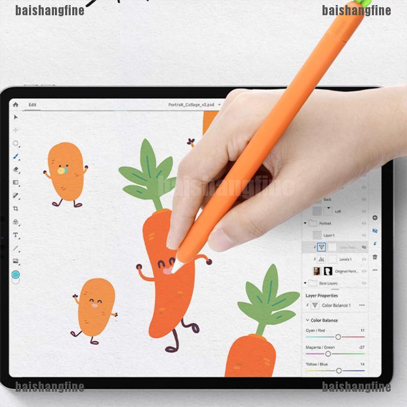 1 Bút Cảm Ứng Hình Củ Cà Rốt Đáng Yêu Cho Ipad Tablet