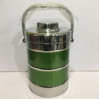 Cặp lồng 3 tầng ruột inox 2 Lít