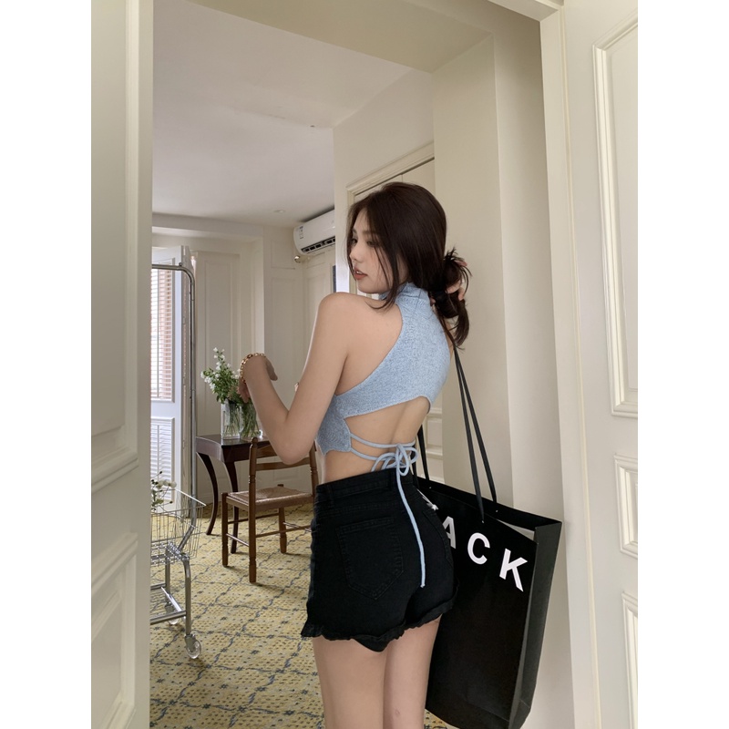 Áo Cổ Lọ Ngắn Thời Trang Hàn Quốc Quyến Rũ Cho Nữ