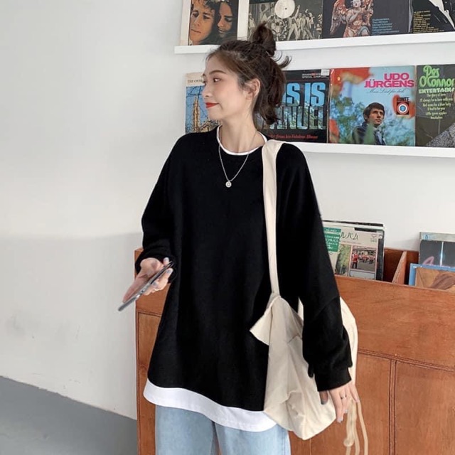 Áo nỉ nữ phong cách hàn quốc | BigBuy360 - bigbuy360.vn