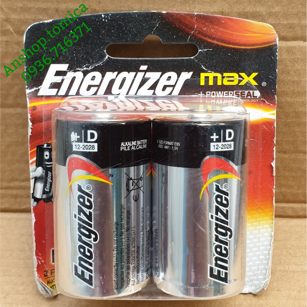 Pin Energizer 1.5V (vỉ 2 viên)