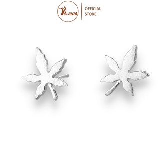 Khuyên tai bạc thiết kế hình là phong ANTA Jewelry - ATJ7053