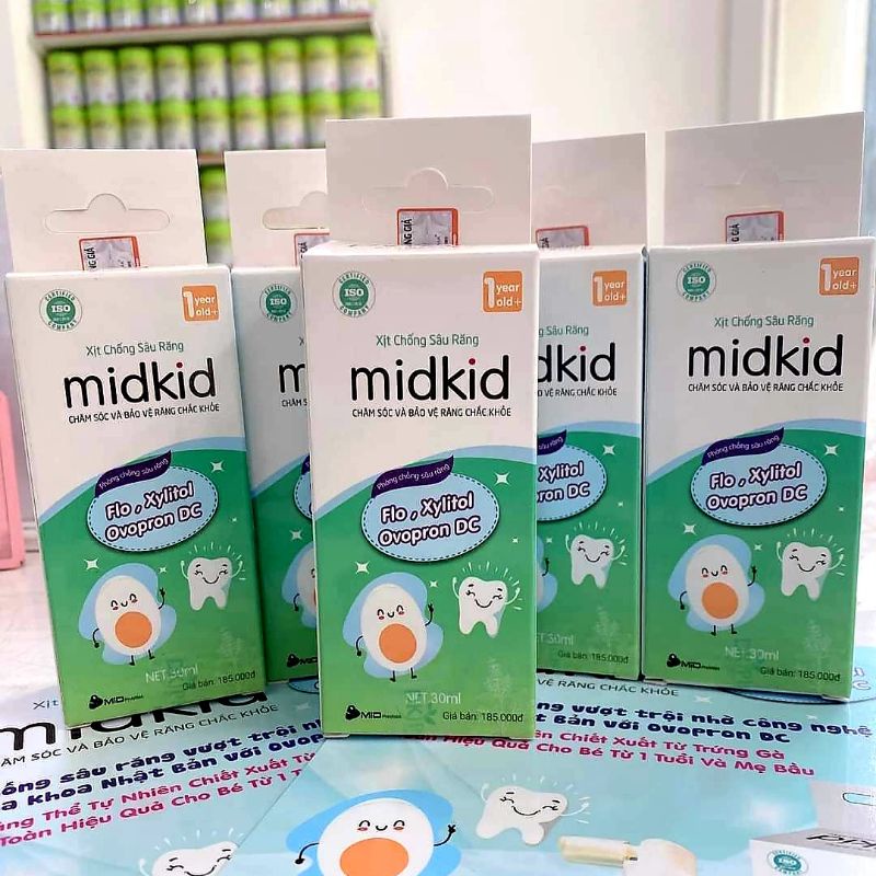 Midkid xịt chống sâu răng, viêm lợi, ngăn ngừa mòn mủn chân răng