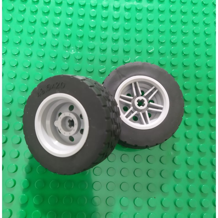 COMBO 2 Bộ Lốp Bánh Xe Đồ Chơi Lắp Ráp Kích Thước 49.5x20cm - Đồ Chơi Lắp Ráp MOC Tương Thích Part 15413  56145