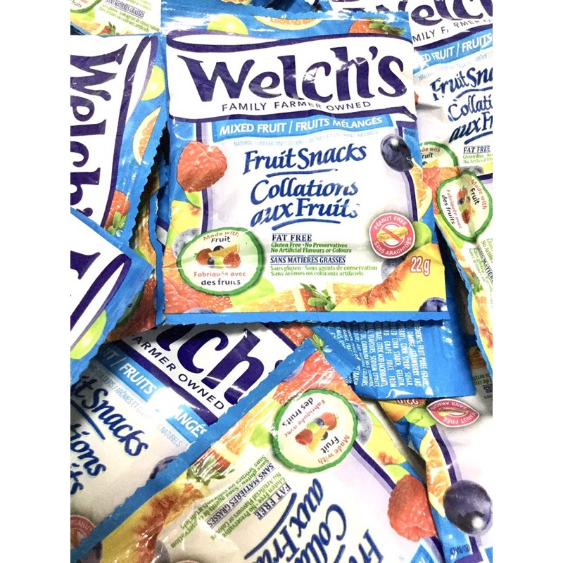 Combo 10 gói kẹo dẻo Welch’s Fruit Snacks