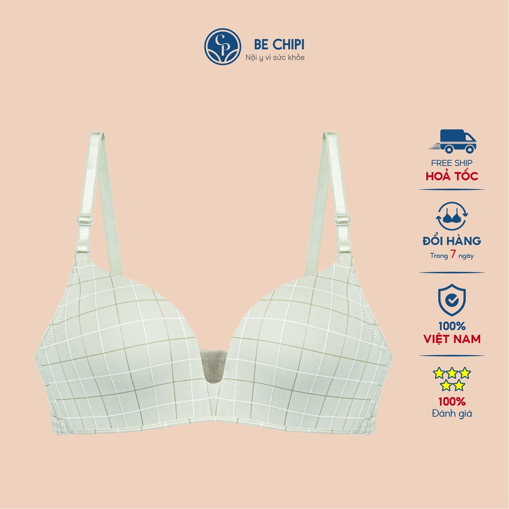 Áo Lót Không Gọng Đệm Mỏng Ôm Ngực Không Viên Họa Tiết Bechipi AL1556