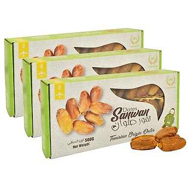 Hàng Air Cao Cấp - Chà Là Nguyên Cành Sấy Dẻo Dates Sanwan Tunisia 500gr Giảm Căng Thẳng, Đẹp Da