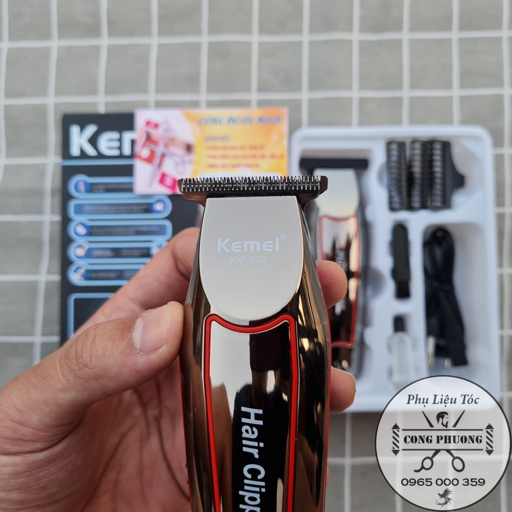 Tông đơ chấn viền, bấm viền Kemei 032-Dùng thử - Bảo Hành 6 Tháng - Lỗi 1 Đổi 1 - Công Phượng Store