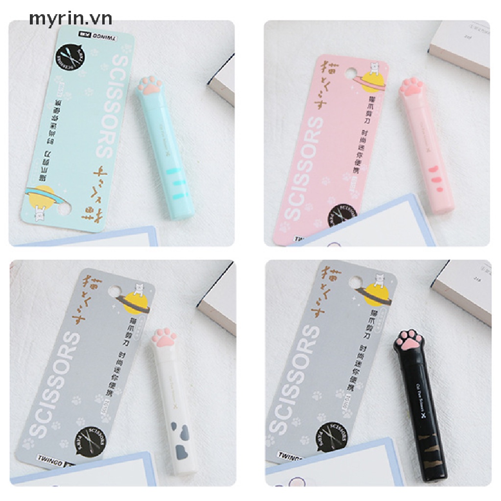 Kéo Cầm Tay Bằng Thép Không Gỉ Hình Bàn Chân Mèo Dễ Thương Đa Năng