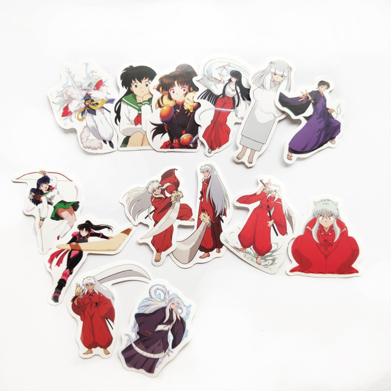 Miếng dán Sticker Anime Manga Inuyasha (Khuyển Dạ Xoa) trọn bộ 50 hình - In rõ ràng sắc nét khó tróc