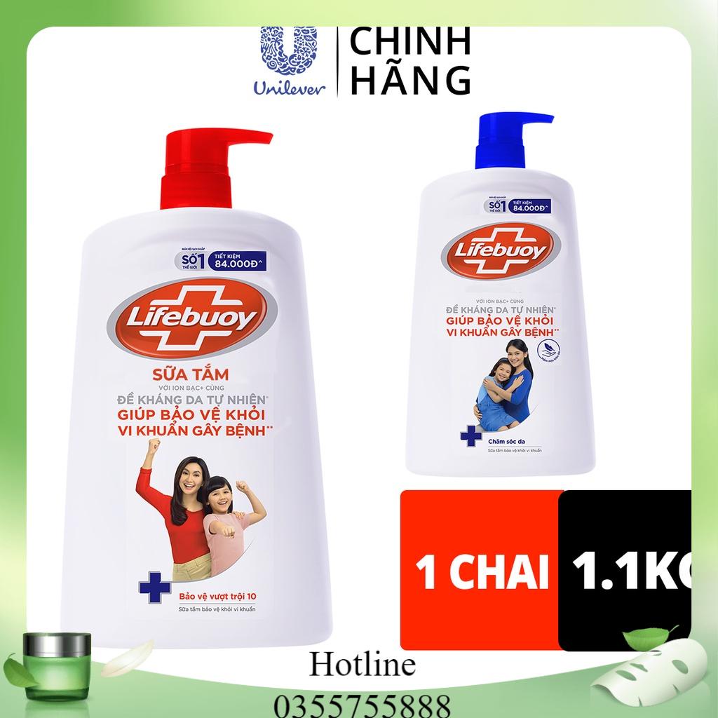 Sữa tắm Lifebuoy 1.1 kg giúp bảo vệ khỏi 99.9% vi khuẩn và ngăn ngừa vi khuẩn lây lan trên da tốt nhất