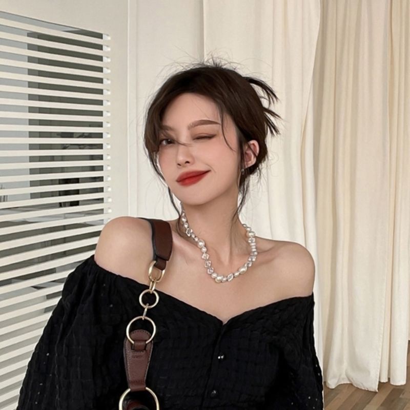 Áo Dài Tay Skinny!Áo Sơ Mi Trắng Trễ Vai Tay Dài Loe Cổ Chữ v Dáng Ôm Thời Trang Mùa Thu Dành Cho Nữ