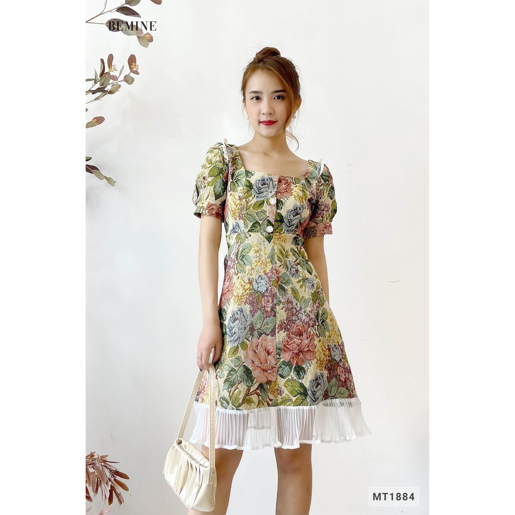 Đầm bông phối đuôi cá dập ly BEMINE MT1884XANH | BigBuy360 - bigbuy360.vn