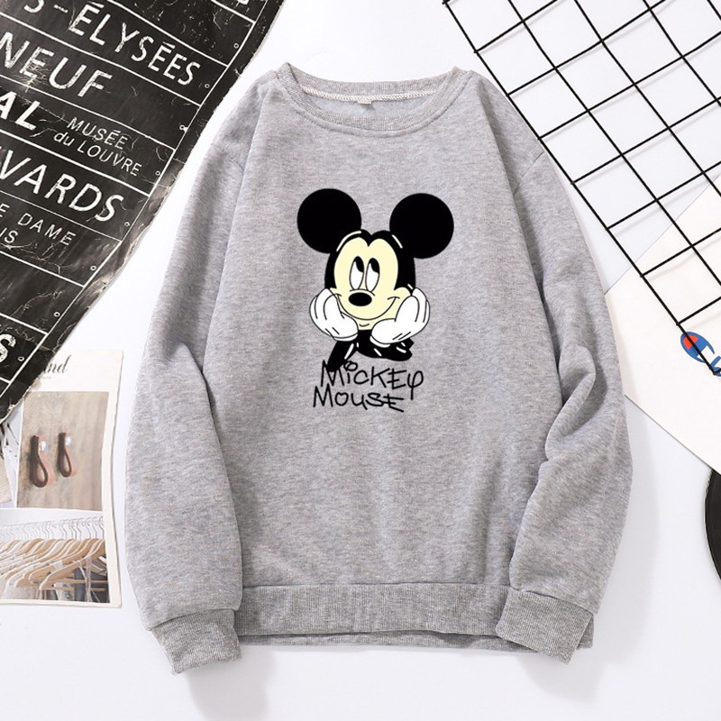 Áo Hoodies Tay Dài Hoạ Tiết Chuột Mickey Cho Nam Và Nữ