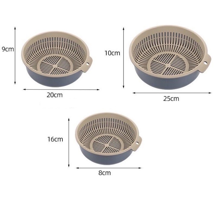 Bộ Thau Rổ Tròn 25cm