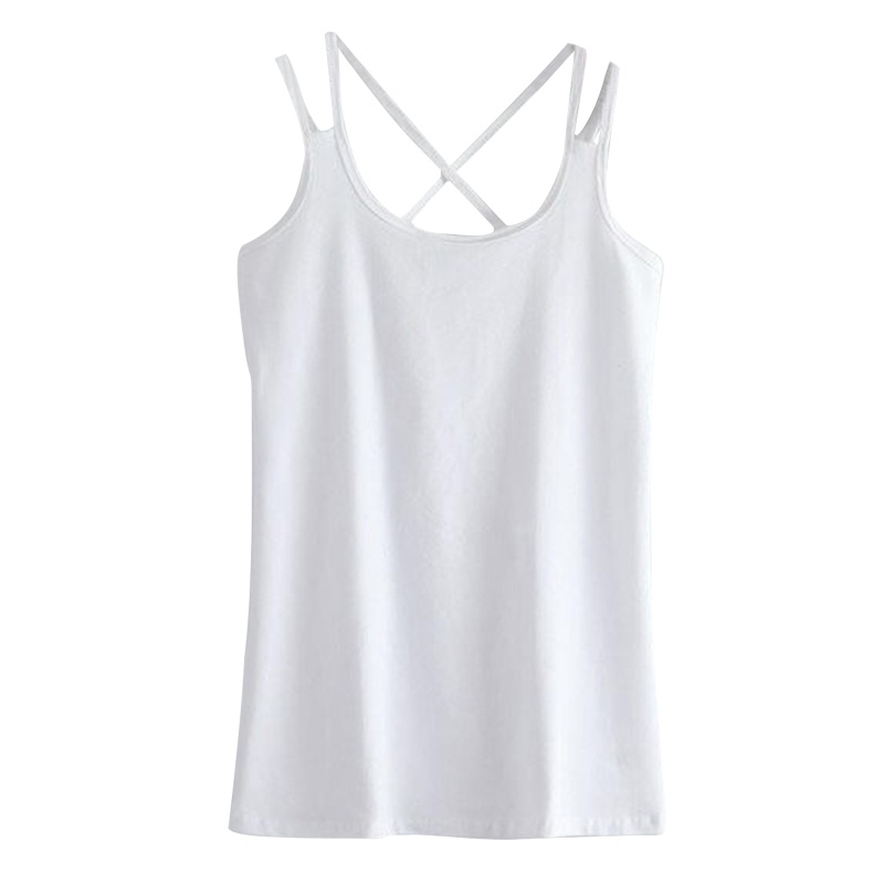 Áo Croptop Hai Dây Màu Trơn Thời Trang Mùa Hè Cho Nữ