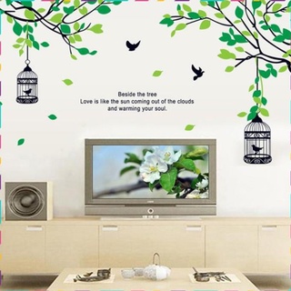 Decal Dán Tường Cây và lồng chim - FlowerdecalAY9045 Zooyoo
