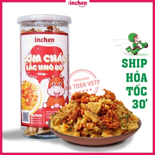 Cơm cháy lắc khô bò INCHEN 300g, đồ ăn vặt Việt Nam