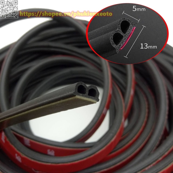 Gioăng Cao Su Chữ B Chống Ồn Cách Âm Ô Tô Dán Cửa Xe Chống Bụi