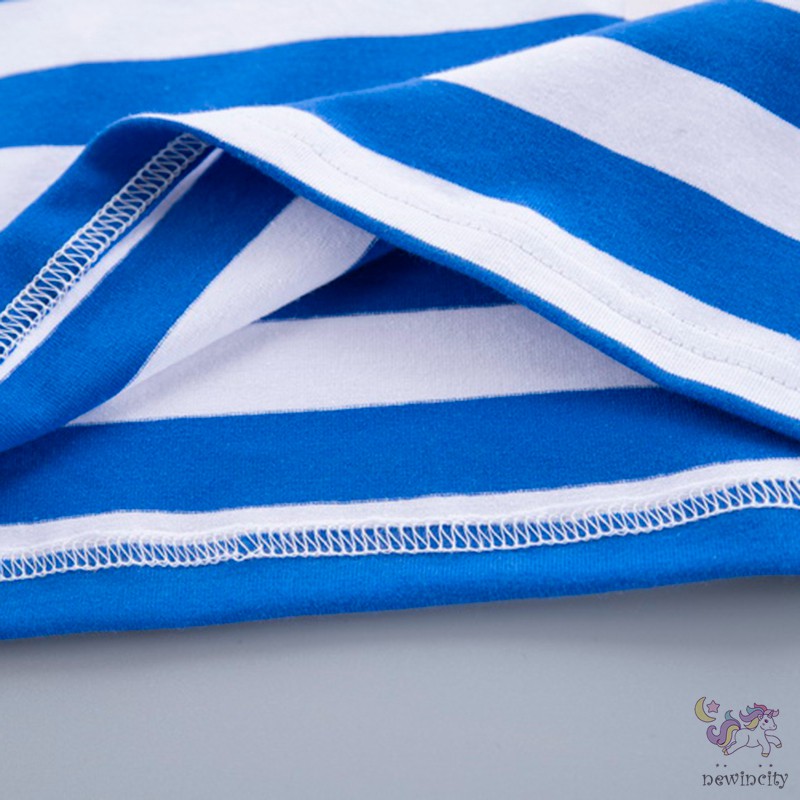 Bộ Áo Thun Kẻ Sọc + Quần Short Jean Cho Bé Trai