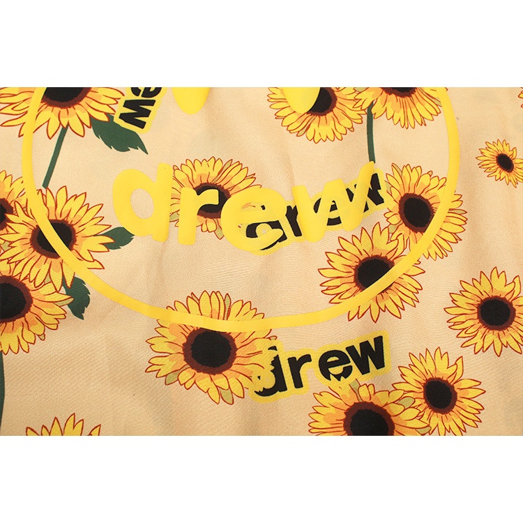 Áo Sơ Mi Ngắn Tay In Hình Hoa Hướng Dương Mặt Cười Plus Size Cho Nam Nữ