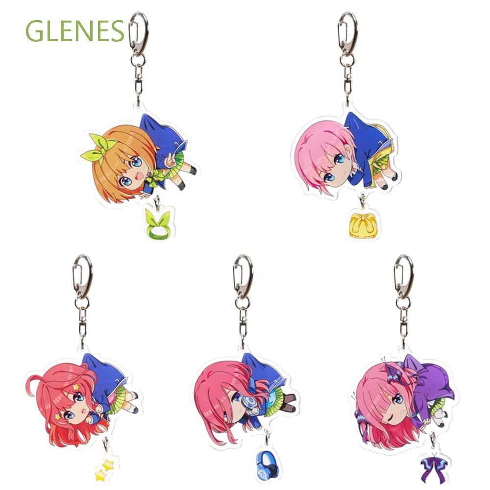 Móc khóa bằng acrylic hình nhân vật hoạt hình Hatsune Miku Yotsuba Itsuki Gotoubun No Hanayome Nakano Ichika