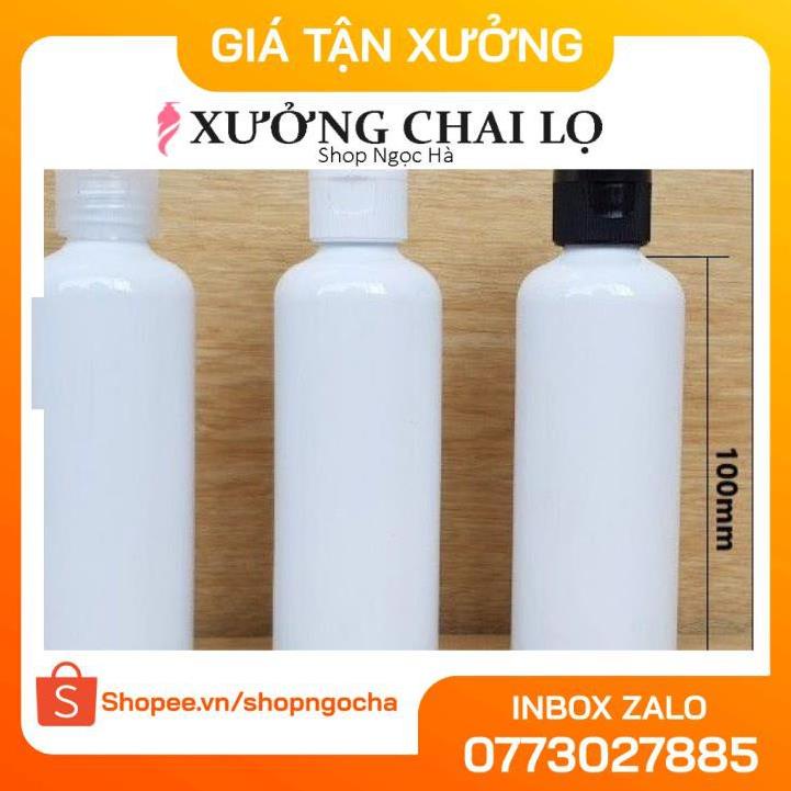 Chai Chiết Mĩ Phẩm ❤ GIÁ TỐT NHẤT ❤ Chai nhựa pet nắp bật Trắng Sữa 10ml,20ml,30ml,50ml,100ml đựng mỹ phẩm .