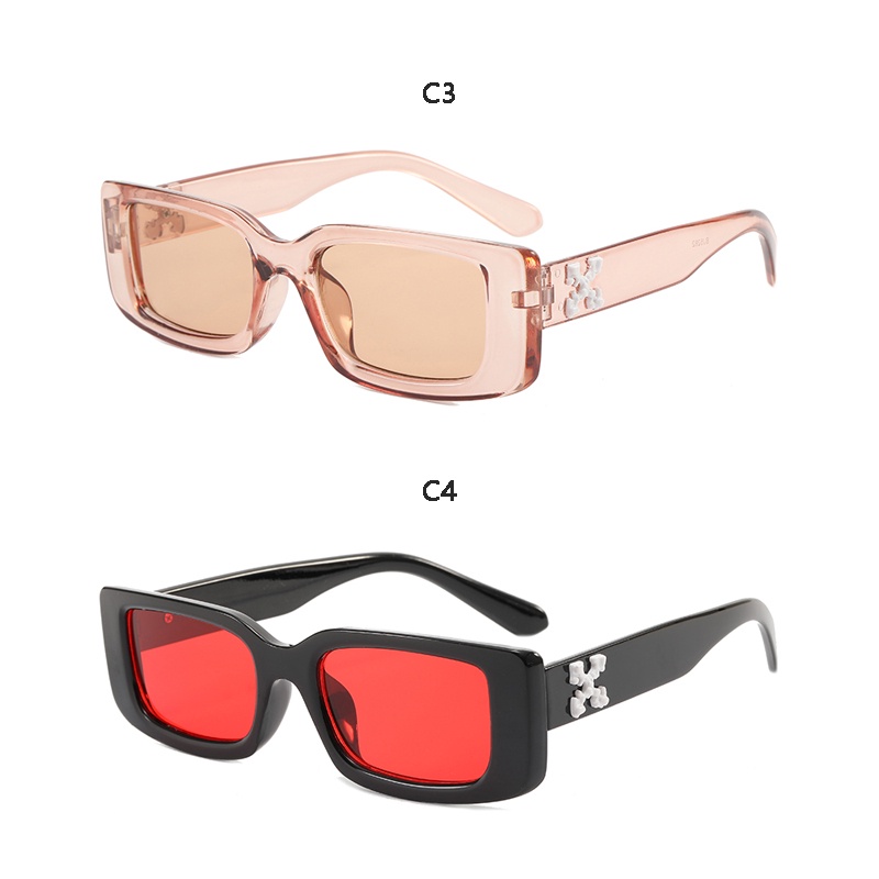 Kính mát gọng vuông nhỏ hình hoa tuyết X phong cách Âu Mỹ cổ điển thời trang cho nữ