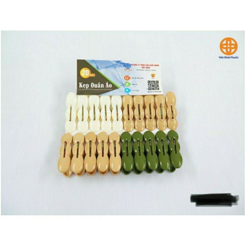 Combo 20 kẹp quần áo hàng Việt Nhật giá tốt