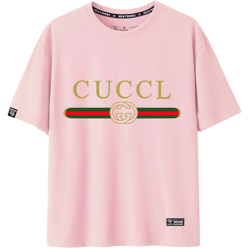 Áo Thun Cotton Tay Ngắn Dáng Rộng Họa Tiết Gucci Thời Trang Cho Nam Và Nữ